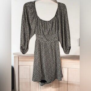 Altar’d State Black Floral Backless Dress NWT Size M women’s Dress